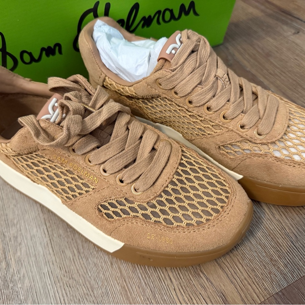 Sam Edelman Brown Mesh Sneakers - Picture 2 of 6